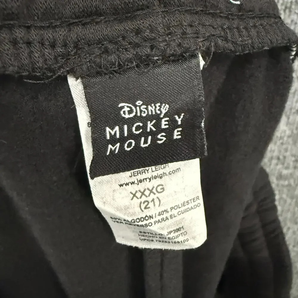 Disney Mickey Mouse Sweatpants Womens 3X Black Halloween Jerry Leigh Jogger NWT - Picture 7 of 11